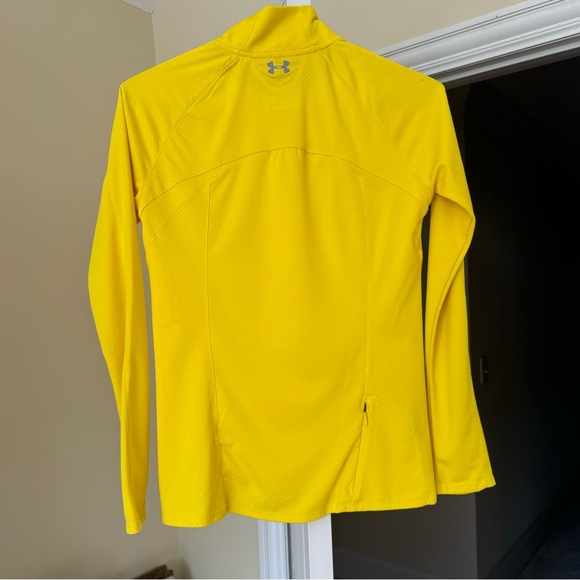 Under Armour Men’s Long-sleeve 1/2 Zip Running Athletic Jacket Yellow Sz SM - Picture 4 of 4